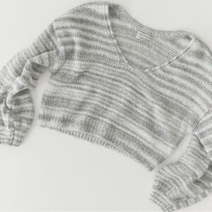 Urban Outfitters Light Gray V-Neck Sweater